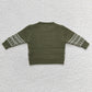 BT0178 Kids Western Cow Green Winter Fall Sweater
