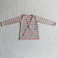 GT0068 Baby Girl Stripe Pocket Cotton Cardigan Coat