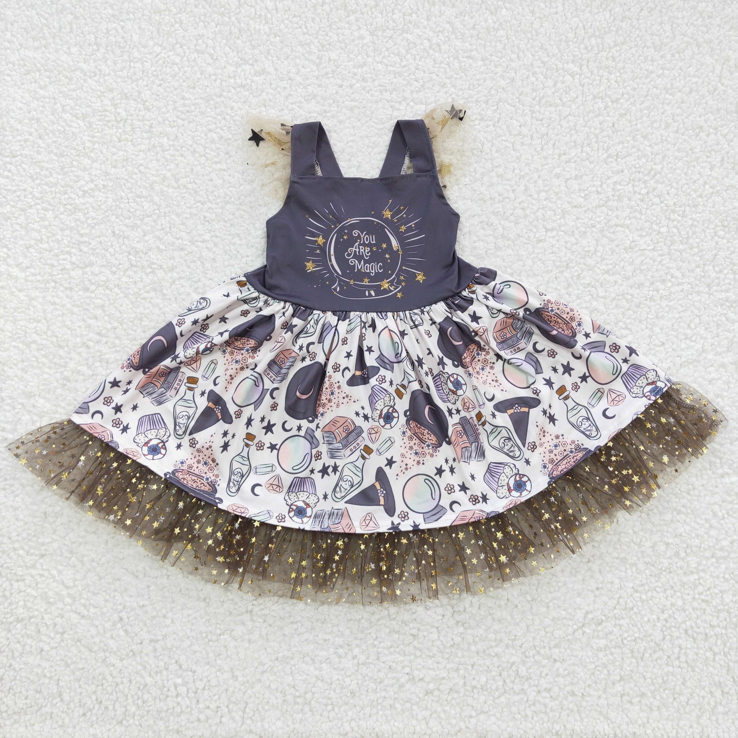 GSD0255 Halloween Baby Girl Magic Short Sleeves Birthday Tulle Dress