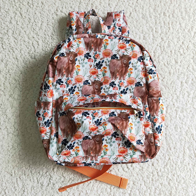 BA0027 Baby Western Cow Flower Backpack