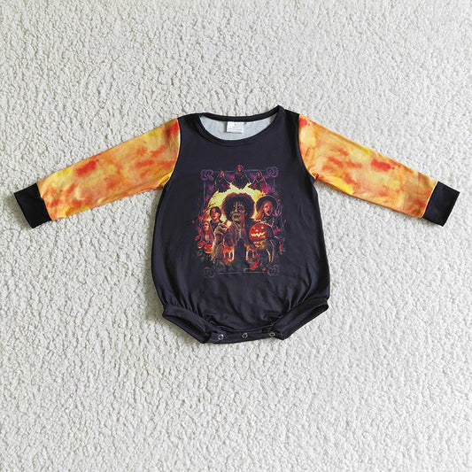 LR0158 Baby Girl Halloween Long Sleeve Romper