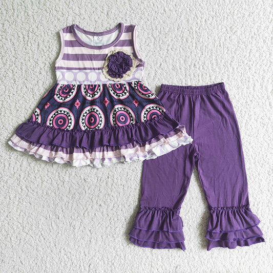 C2-5 Baby Girl Purple Sleeveless Outfit