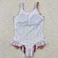 S0049 Baby Girl Striped One Piece Summer Swimsuit