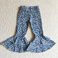 P0027 Baby Girl Blue Leopard Denim Jeans