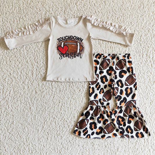 GLP0287 Baby Girl Football Leopard Outfit