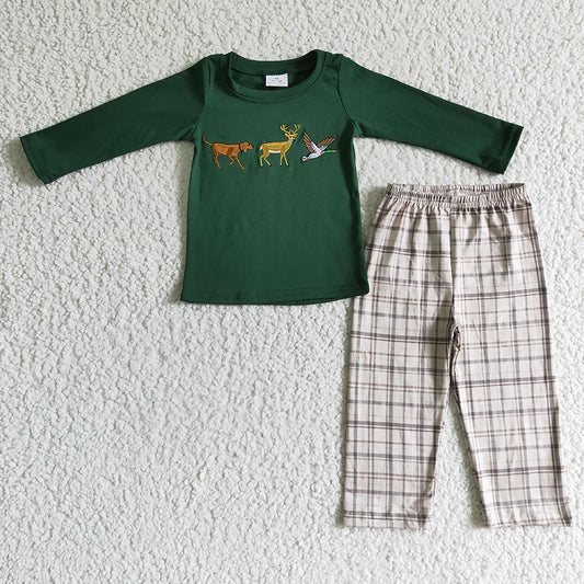 BLP0064 Baby Boy Embroidery Christmas Pajamas