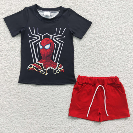 BSSO0226 Baby Boy Cartoon Short Sleeves Shirt Shorts Summer Outfit