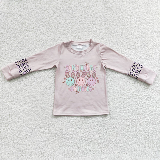 GT0103 Baby Girl Easter Long Sleeves Rabbit Shirt