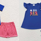 Baby Kids Big Brother Baseball Summer Red Plaid Shorts Matching Boy Girl Outfit