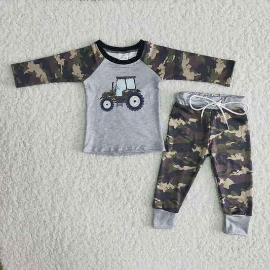 Baby Boy Truck Leopard Print Pants Outfit