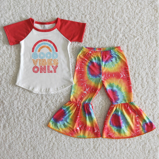 B14-15 Promotion Tie Dye Bell Pants Outfit