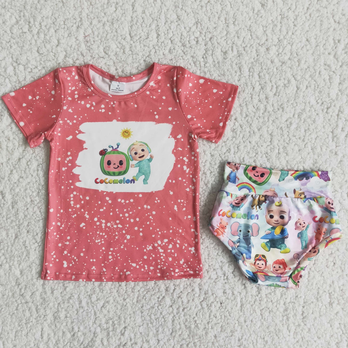 Baby Girl Bummies Cute Cartoon Outfit