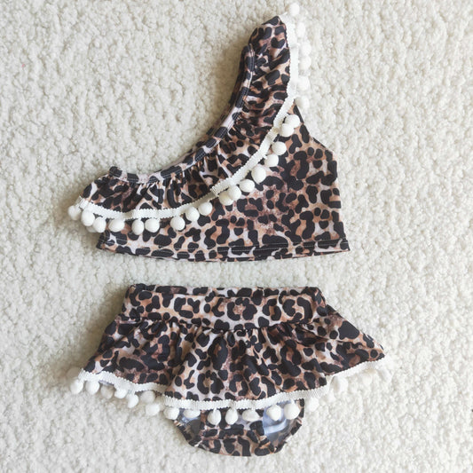 C2-12 One Shoulder Leopard Swimsuit Outfit