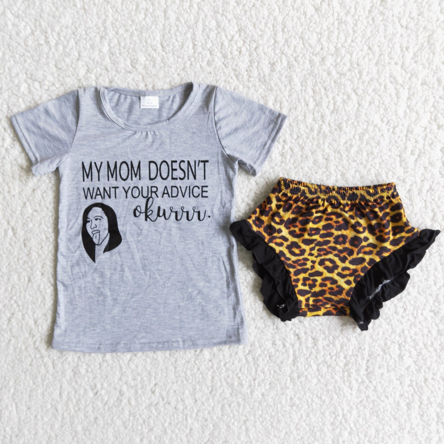 Leopard Baby Girl Bummies Outfit