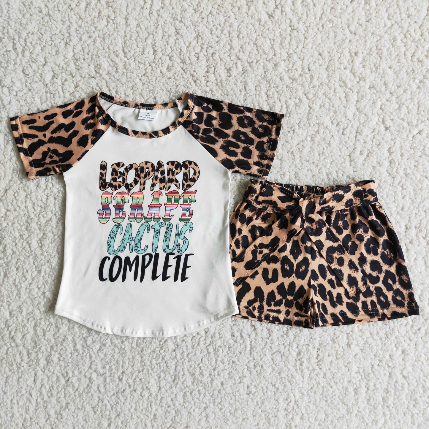 C10-2 Baby  Girl Summer Leopard Shorts Outfit