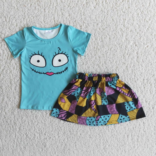 Baby Girl Halloween Shirt And Skirt Outfit