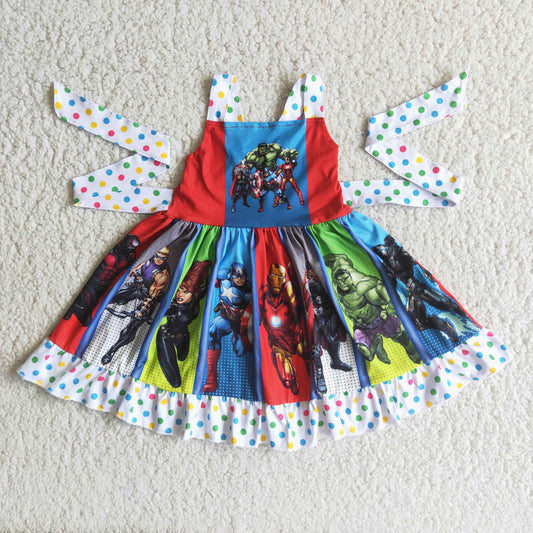 D4-17 Baby Girl Cartoon Twirl Dress