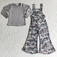 6 C9-36 Baby Girl Grey Camouflage Overalls Outfit