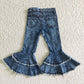 C1-13 Baby Girls Denim Oakley Double Ruffle Jeans