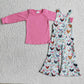 Baby Girl Chicken Flower Overalls Outfit