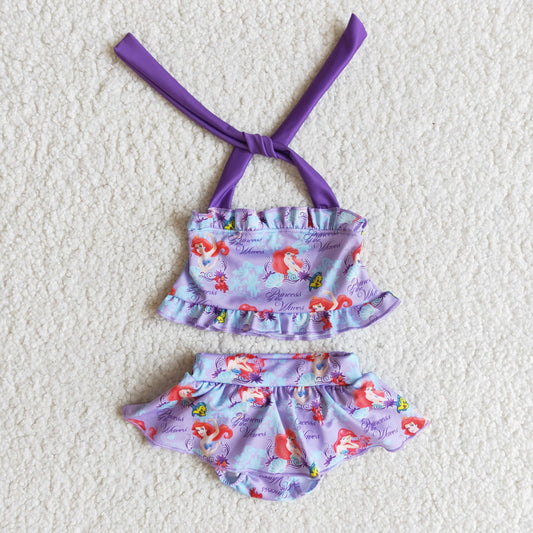 E9-28 Purple Summer Swim Suit Outfit