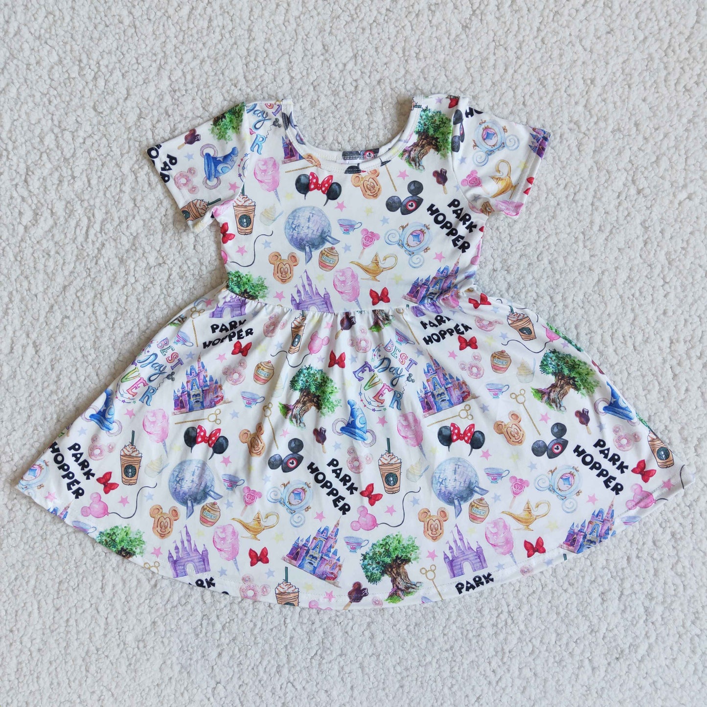 E11-1 Baby Girl Cartoon Twirl Dress