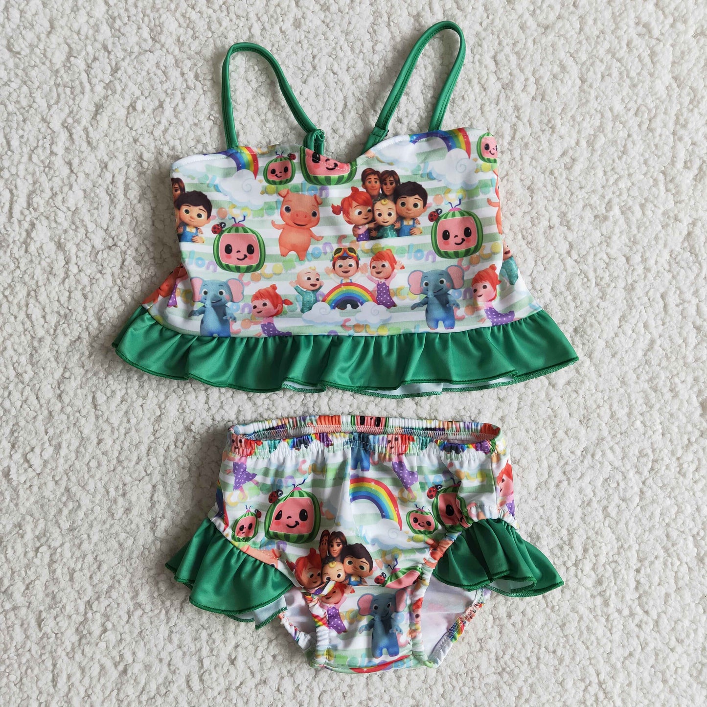 E11-20 Green Melon Summer Swim Suit Outfit