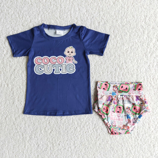 Baby Girl Blue Bummies Outfit