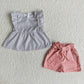 Baby Girl Summer Green Shorts With Pocket Outfit