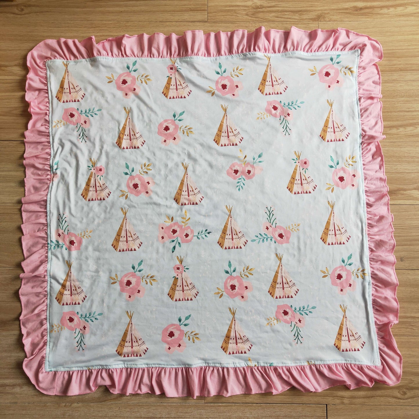 Baby Camping Flower Blanket