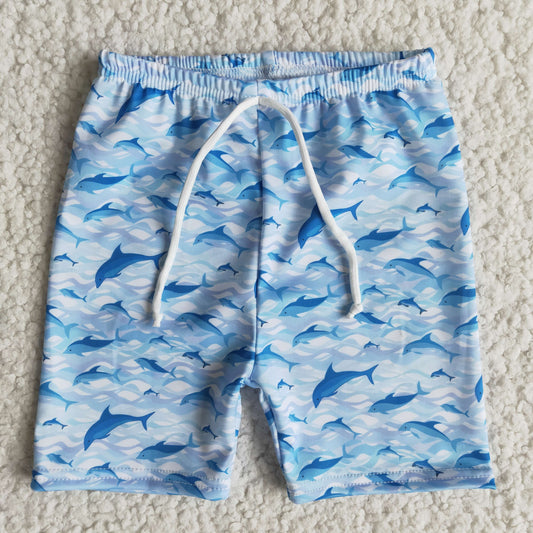 E9-16 Boy Dolphin Swim Trunks Shorts