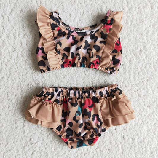 B2-3 Leopard Flower Swim Suit Outfit