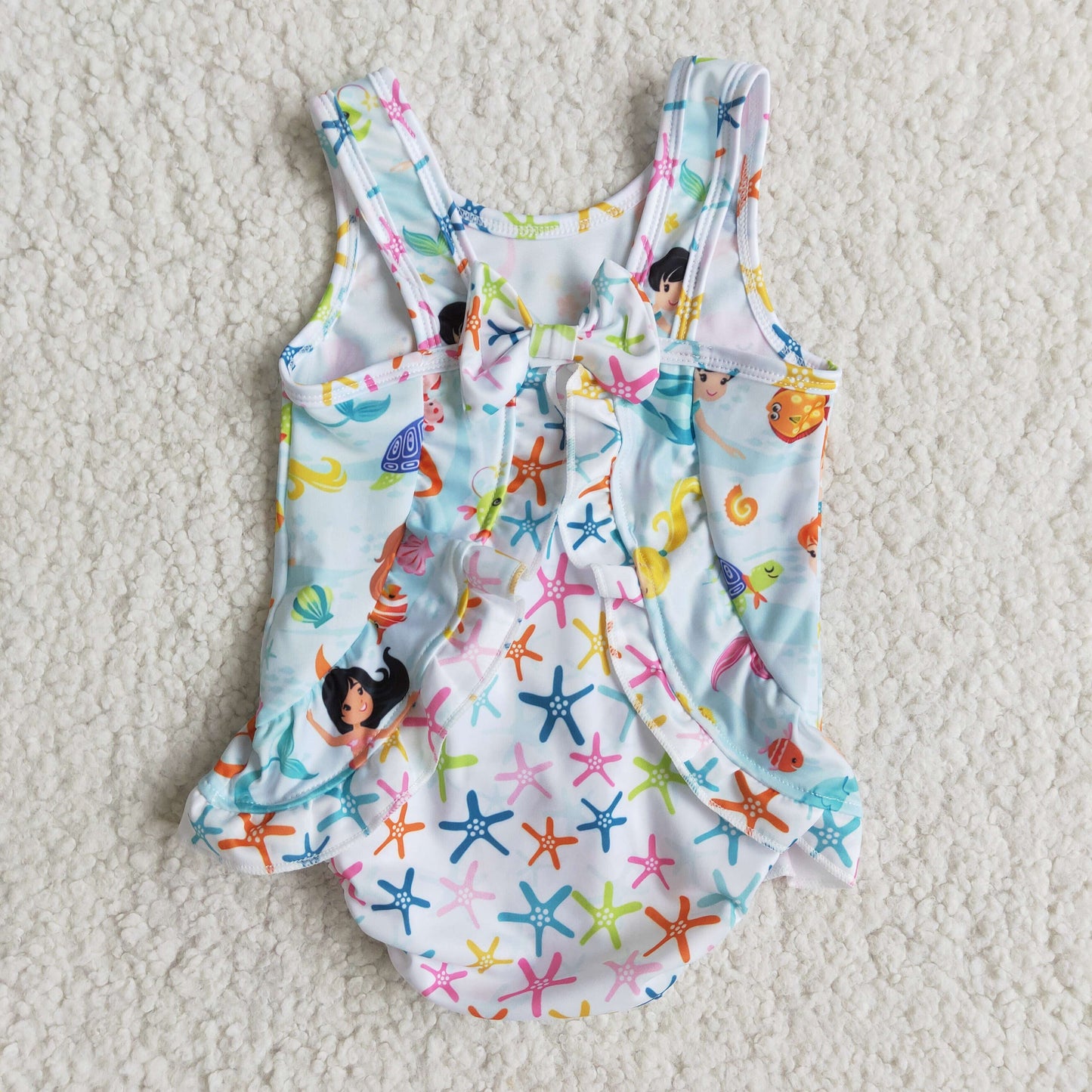 B0-20 RuffleButts One Piece Mermaid Swimsuit