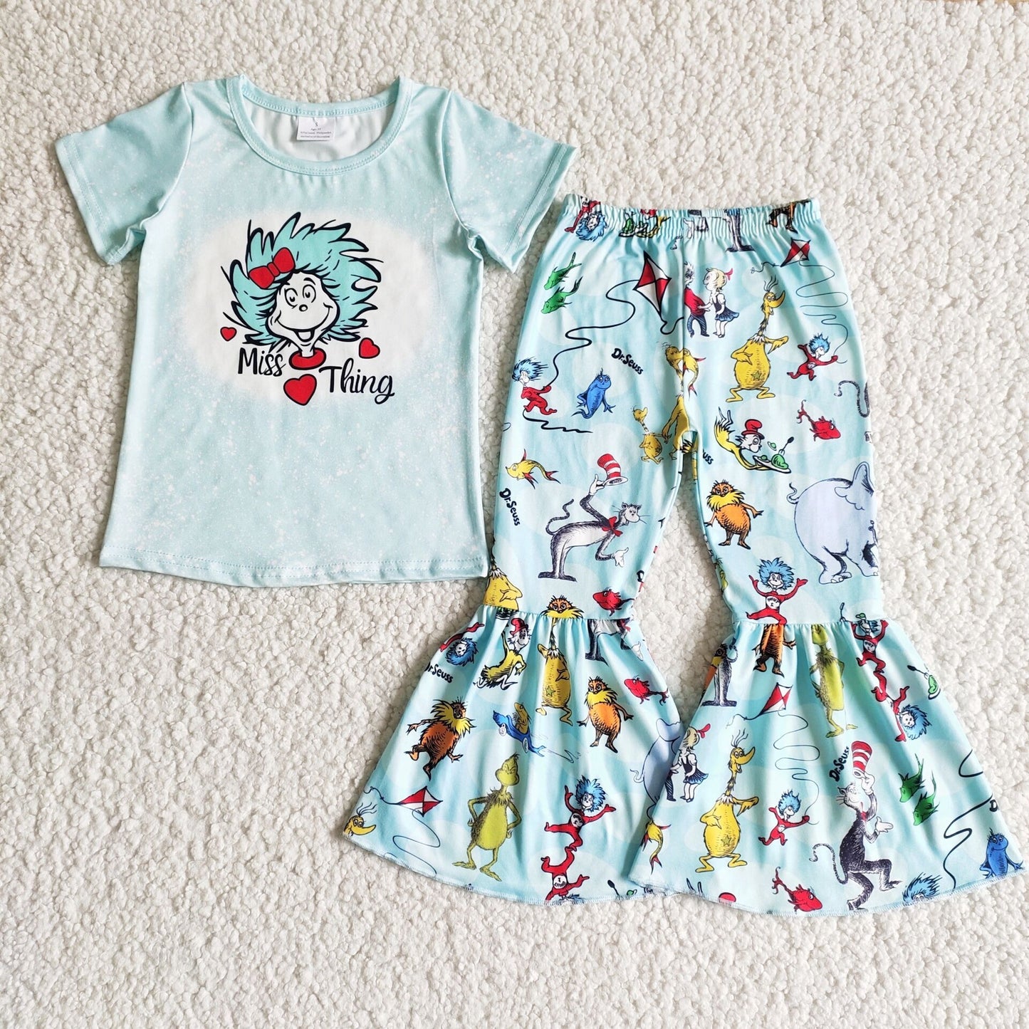 Baby Girl Miss Thing Blue Bell Pants Set