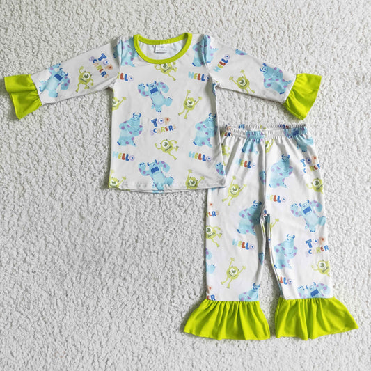 GLP0153 Baby Girl Cartoon Pajamas