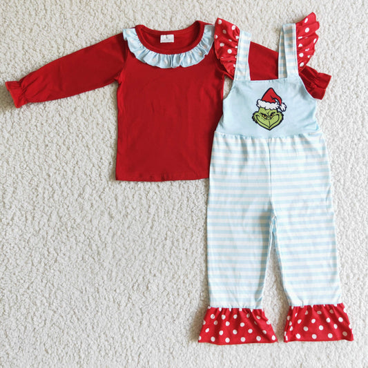 GLP0192 Baby Girl Christmas Overall Outfit