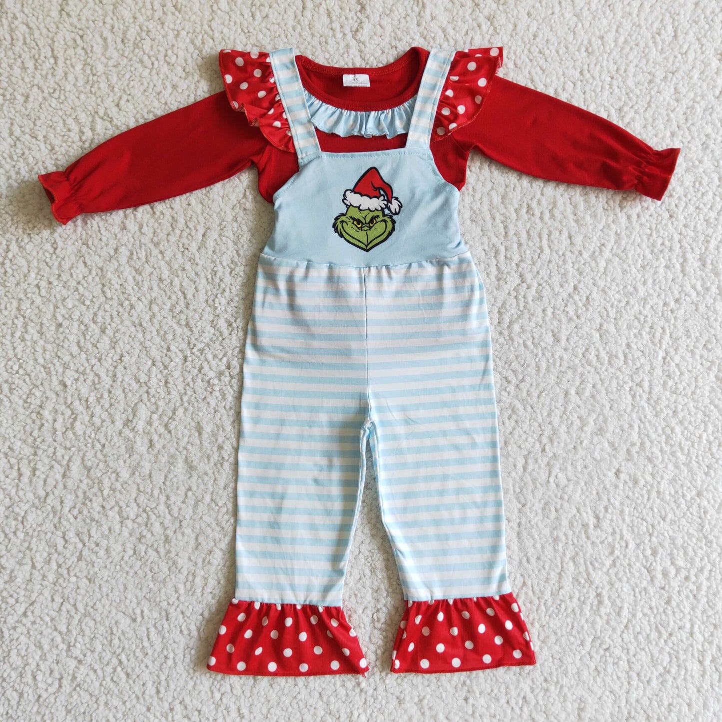 GLP0192 Baby Girl Christmas Overall Outfit