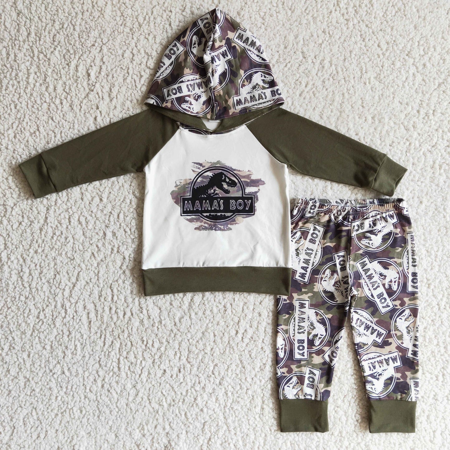 BLP0078 Baby Boy Kids Dinosaur Hoodie Top Outfit