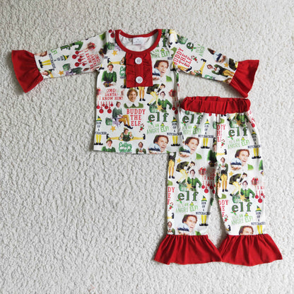 GLP0215 Baby Girls Christmas Pajamas