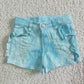 SS0008 Summer Baby Girl Blue Tie Dye Denim Shorts