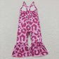 SR0216 Baby Girl Summer Pink Leopard Jumpsuit
