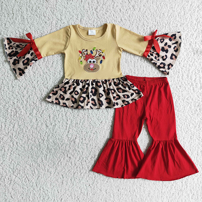 GLP0011 Christmas Embroidery Cotton Pants Outfit