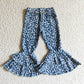 P0027 Baby Girl Blue Leopard Denim Jeans