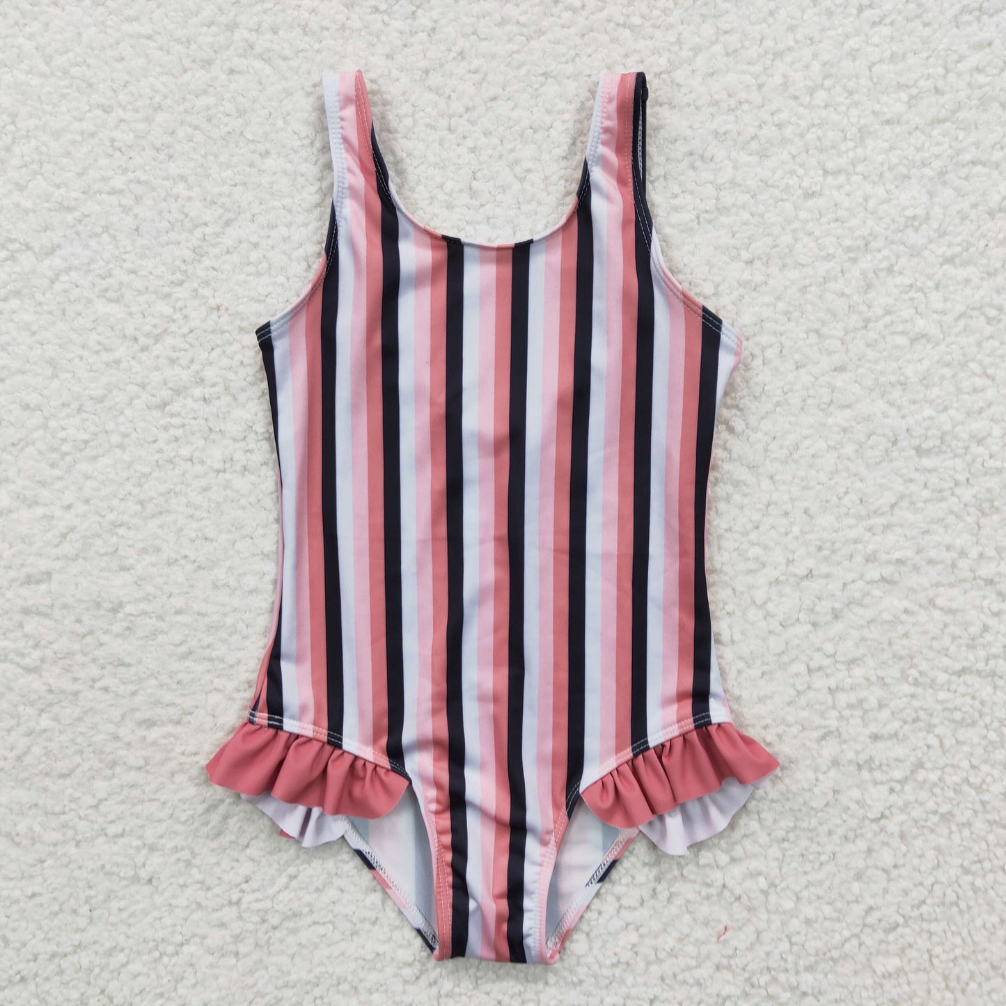 S0049 Baby Girl Striped One Piece Summer Swimsuit