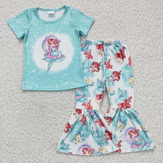 GSPO0310 Baby Girl Mermaid Bell Pants Outfit