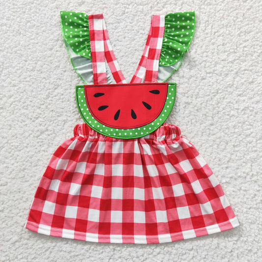 GSD0234 Baby Girl Embroidery Watermelon Summer Dress