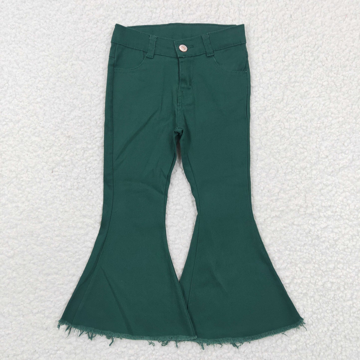 P0073 Baby Girl Green Bell Jeans Denim Pants