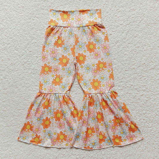 P0104 Baby Girl Floral Bell Bottom Pants