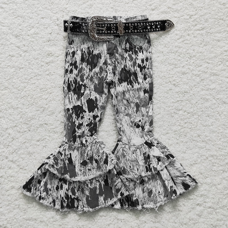 GB0005 Baby Girl Kids Black Rhinestones Belt
