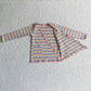 GT0068 Baby Girl Stripe Pocket Cotton Cardigan Coat